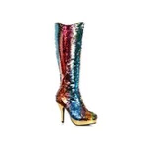 Ellie - 421-GILLIAN, 4" Mermaid Flip Sequin Boots - size 6 - new